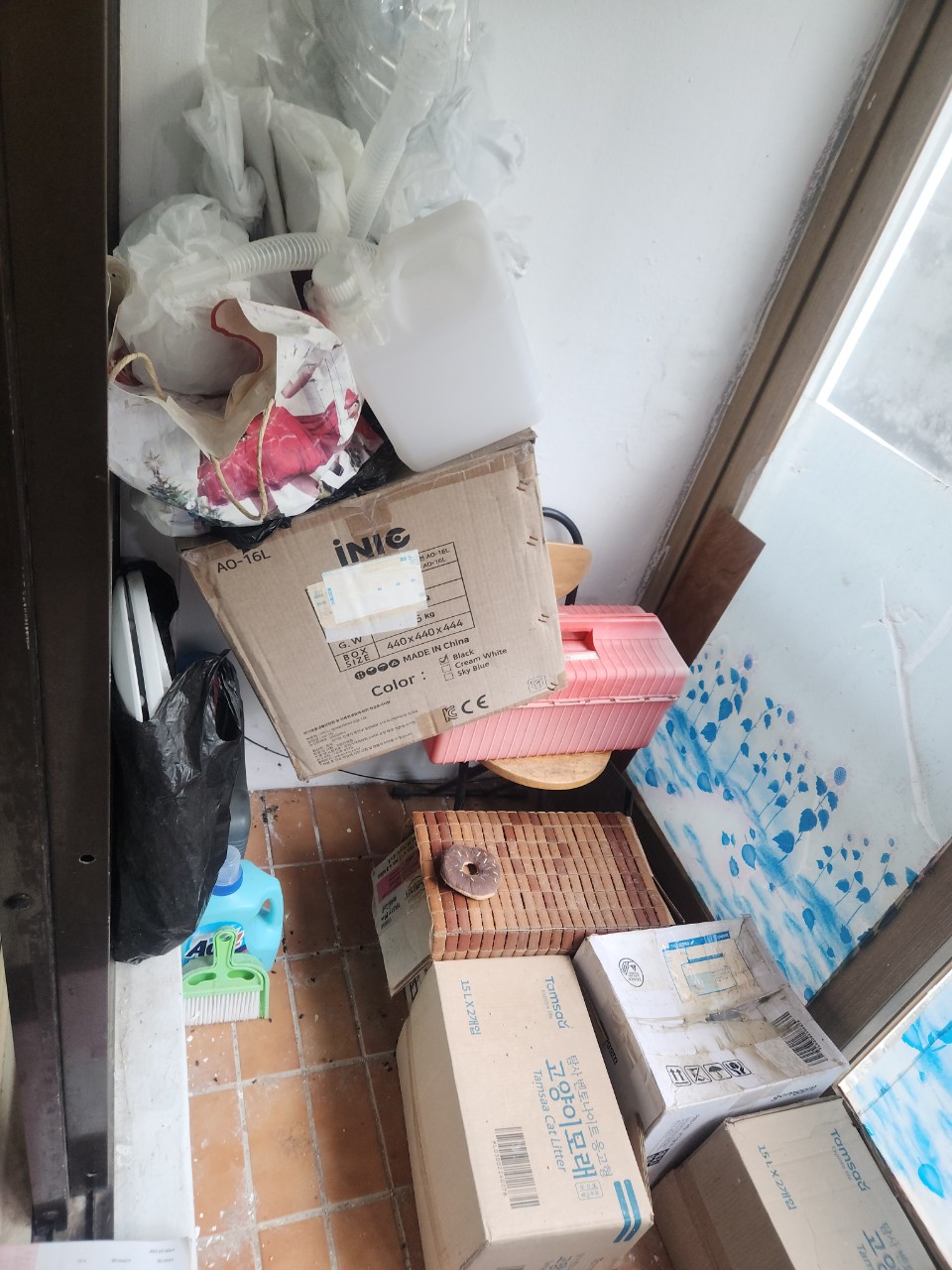울산 북구 쓰레기집청소 작업 전 폐기물 현장 사진 1