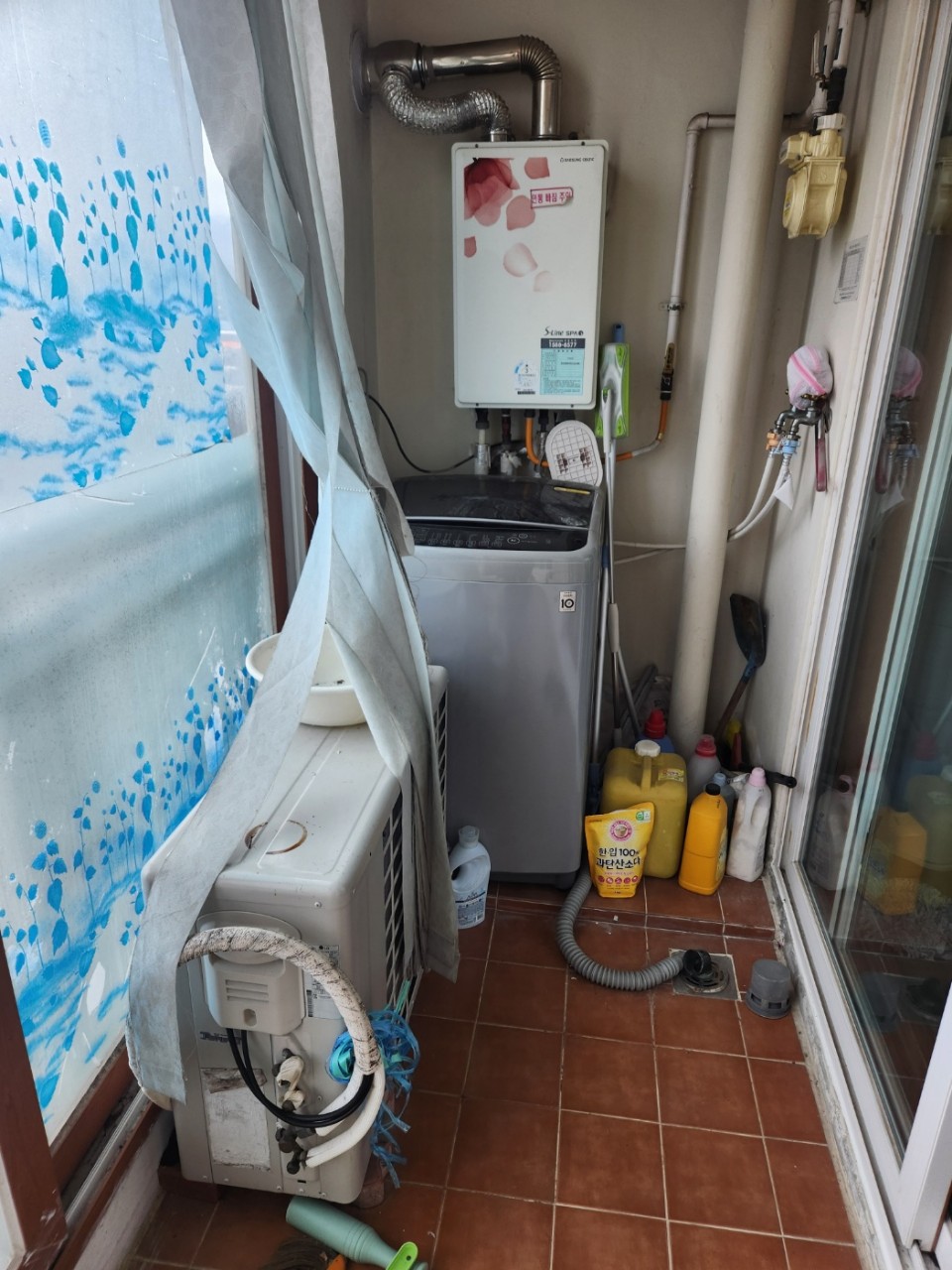 산청 생활폐기물 작업 전 사진